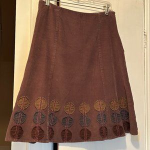Brown corduroy skirt